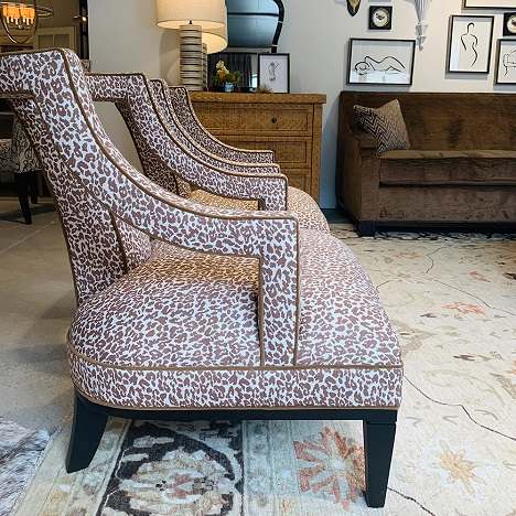 Animal print chairs